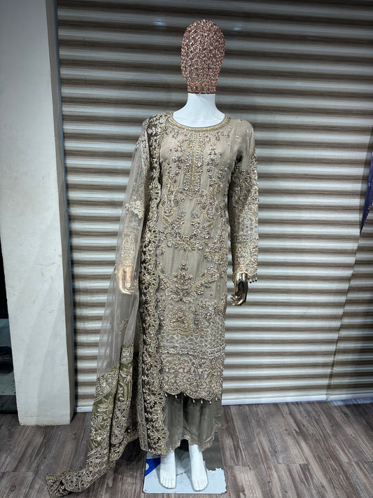 Champagne Beige Pakistani Suit