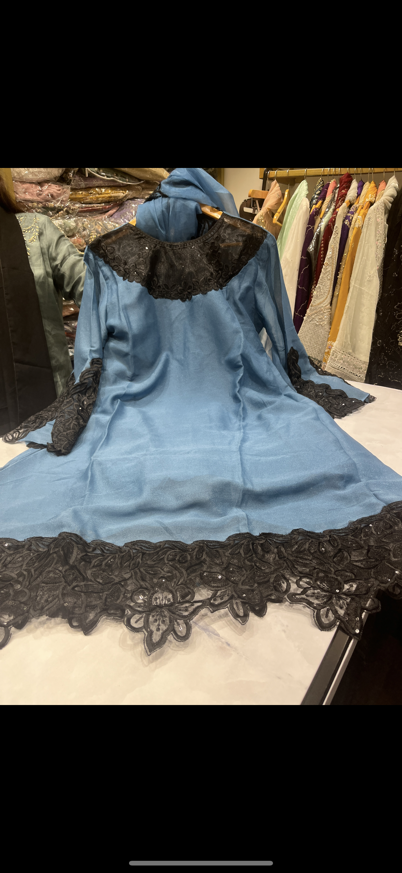 Blue Noir Lace Ensemble